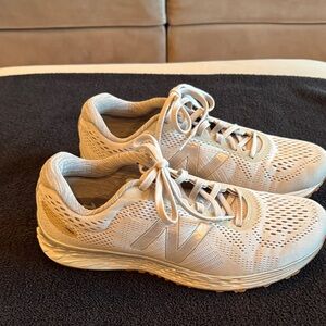 New Balance Cream Mesh Sneakers
